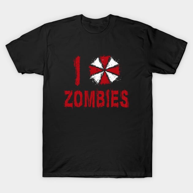 I Love Zombies T-Shirt by ddjvigo